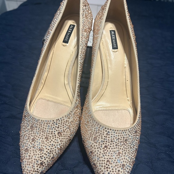 Alex Marie Shoes - Alex Marie Sparkling Tan Heels